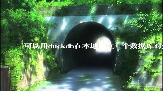 可以用duckdb在本地建立一个数据库对外服务吗？