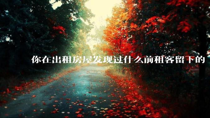 你在出租房屋发现过什么前租客留下的“宝藏”？